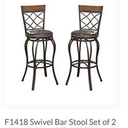 Bar Stools Swivel Set Of 2 New In Box