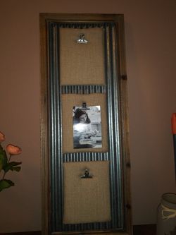 Burlap picture frame