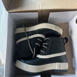 XTRATUF Women’s Black Lace-Up Ankle Rain Boots Wide Water Resistant Size 8