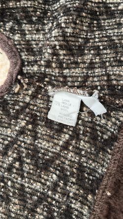 Brown Wool Blend Woven Textile