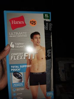 Hanes Ultimate Comfort Flex Fit Trunks XL 4-Pack