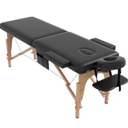 Massage Table Massage Bed Portable, Black 