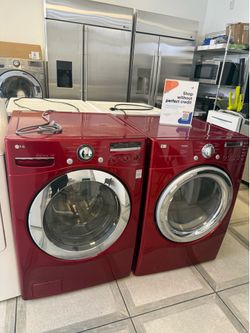 LG front load washer and gas dryer set