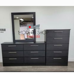 Dresser whit mirror and chest🌠Cómoda con espejo y gavetero. 