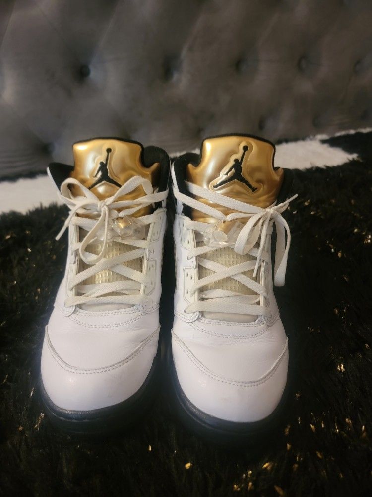 Nike Air Jordan Retro Olympic White Gold Shoe Men's Size 11