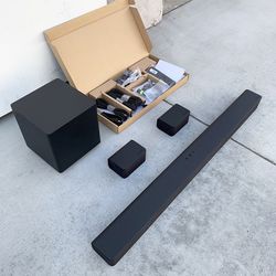 $140 (Brand New) Vizio V-series 5.1 home theater sound bar dolby audio, bluetooth, wireless subwoofer, remote control (v51x-j6) 