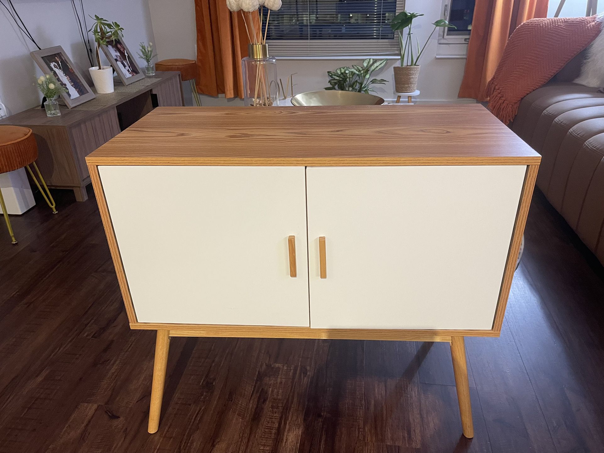 Mid Century Modern Record Player Cabinet 