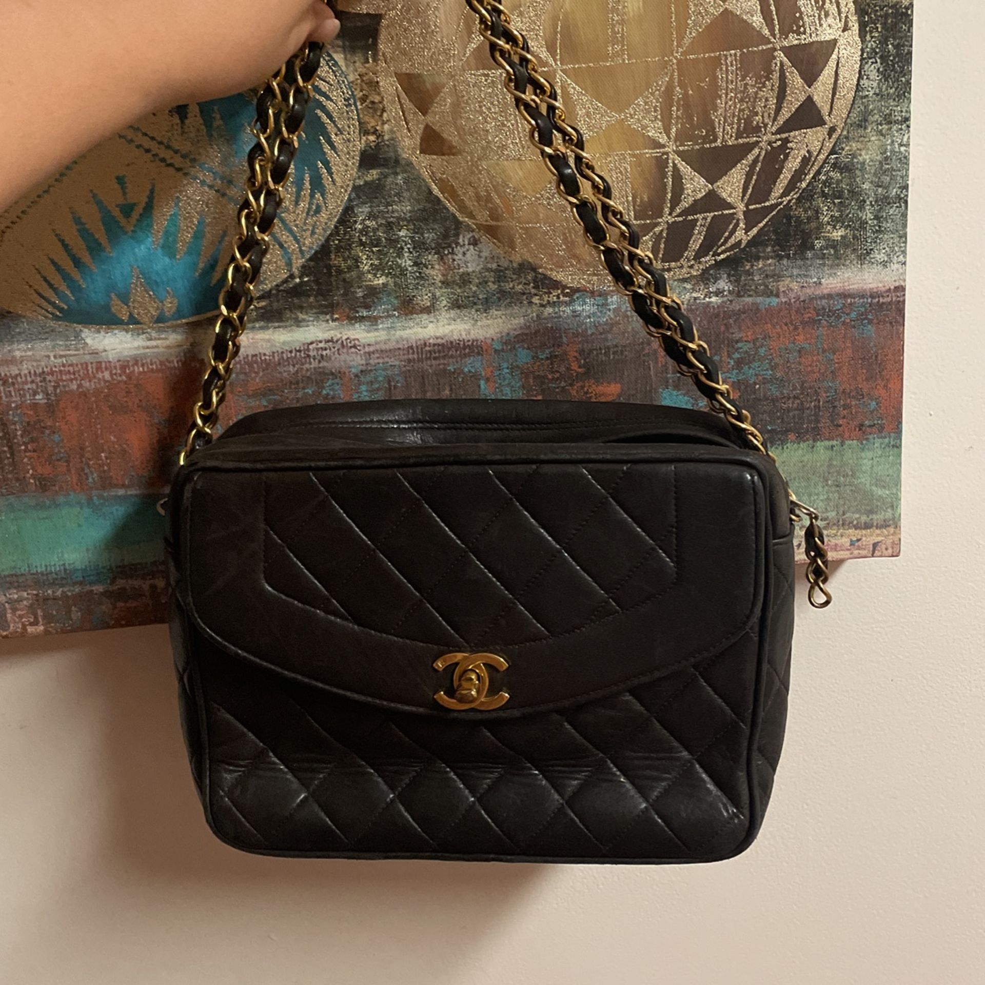 Used Chanel Bag Good Condition Real Leather leather