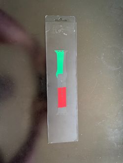 Apple Silicone Smart Watch Band Green and Red