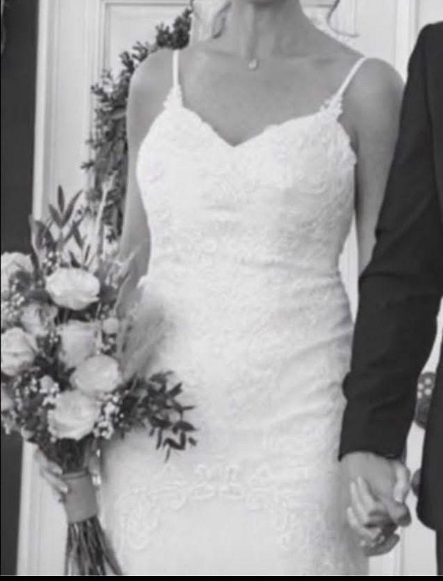 Elegant Lace Wedding Dress With Veil Included