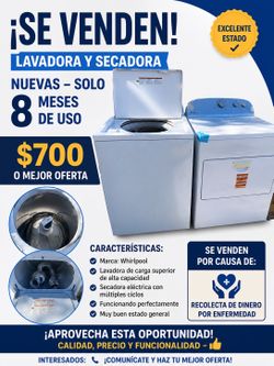 Venta lavadora y secadora
