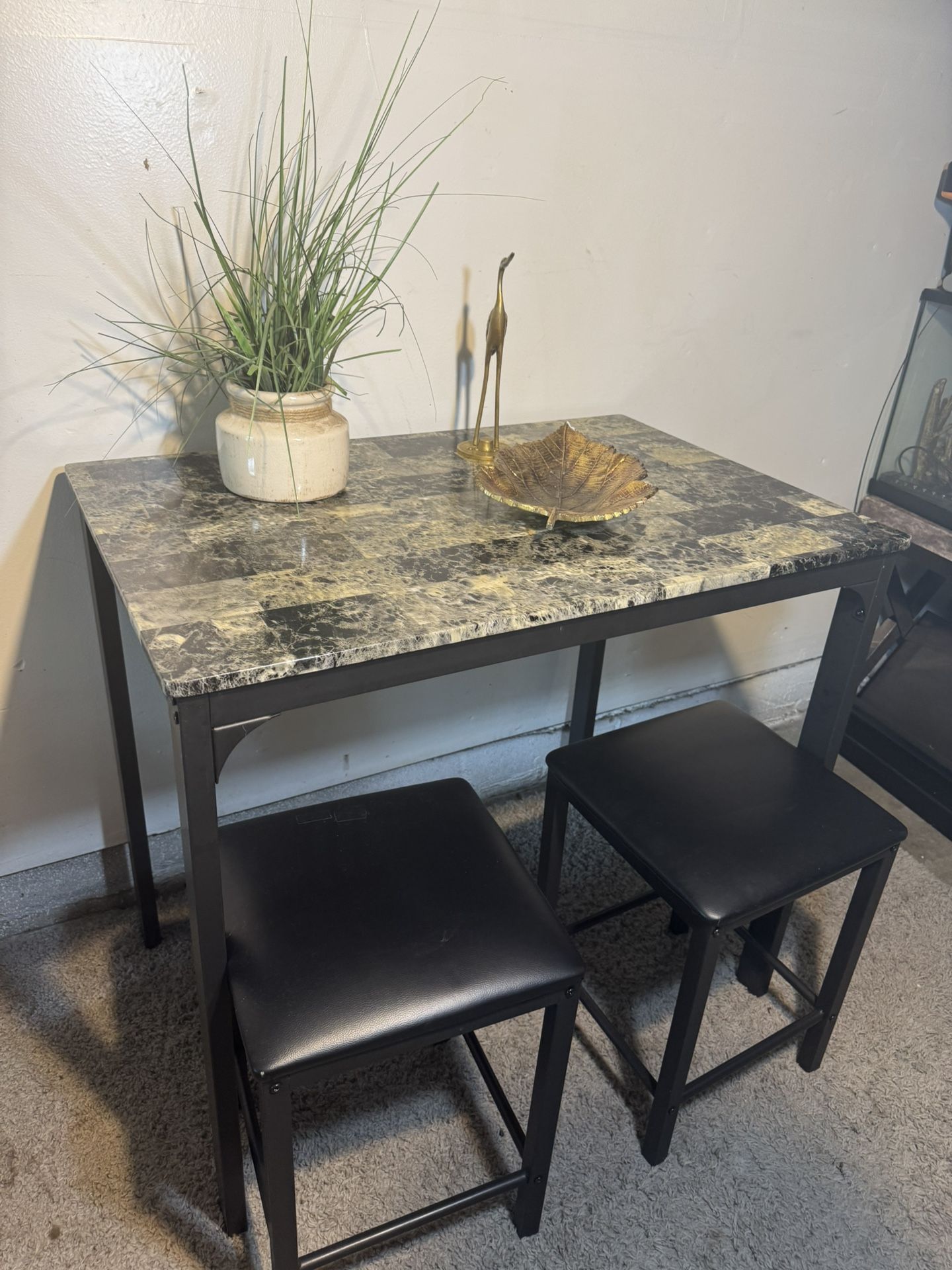 Dinner Table With Two Stools