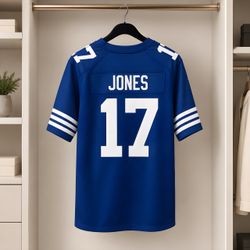 Colts Jones #17 Blue Football Jersey