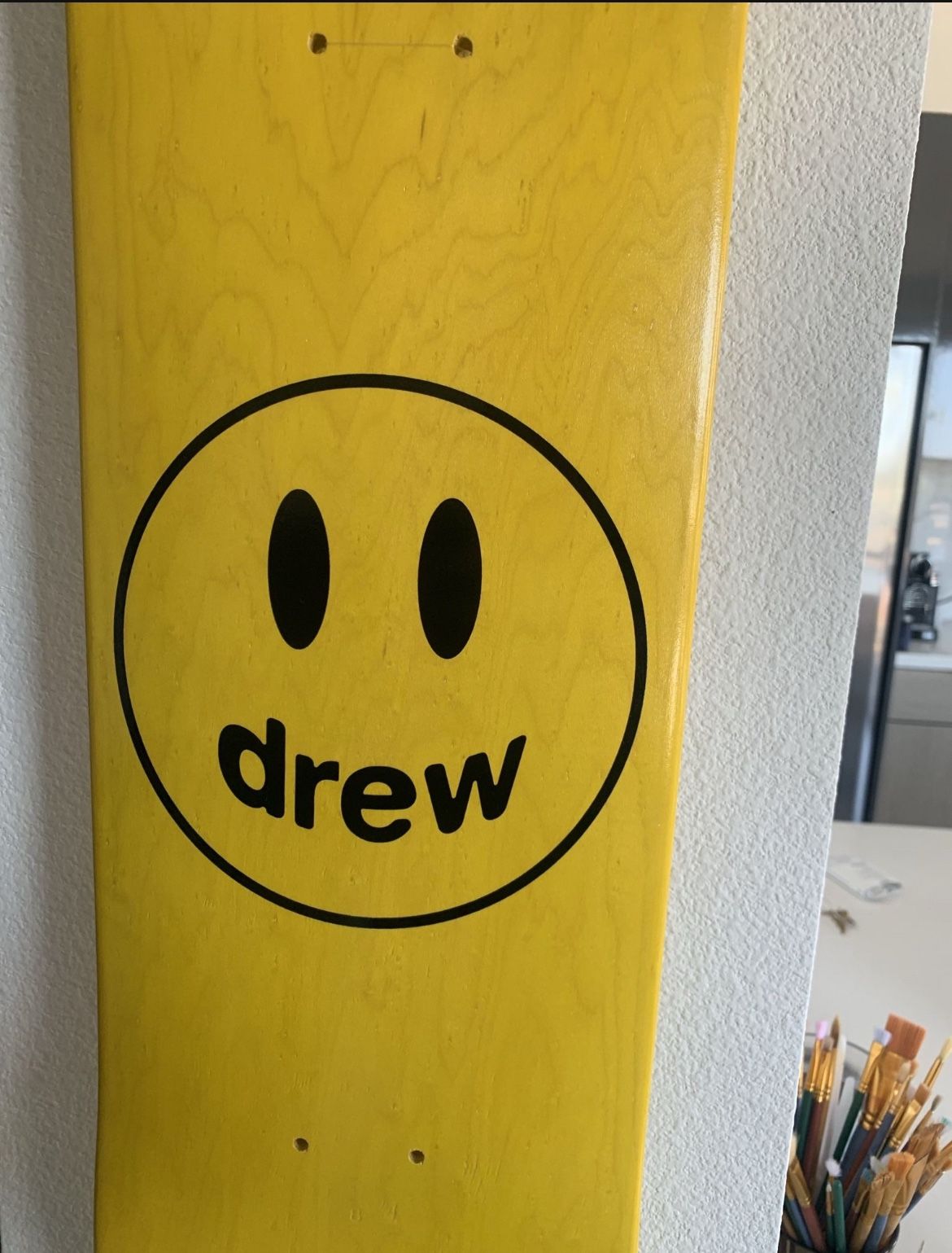 Drew House x Bieber Yellow Mascot Skateboard Deck - Two