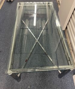 Glass coffee table