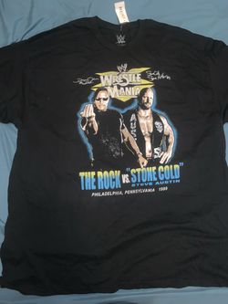 WWE WrestleMania The Rock vs Stone Cold T-Shirt