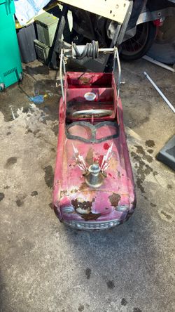 vintage fire truck pedal car,