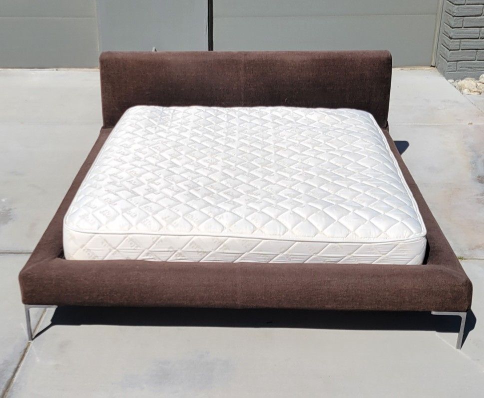 Upholstered "Olympic Queen" Platform Bed