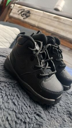 Black Toddler Lace-Up Boots