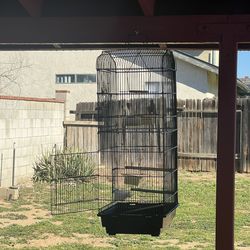 Bird Cage & Stand Black