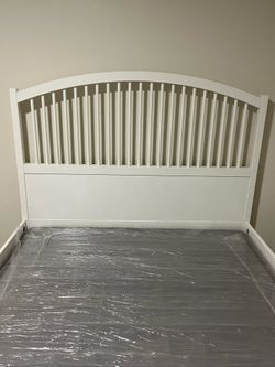 IKEA white queen size bed frame