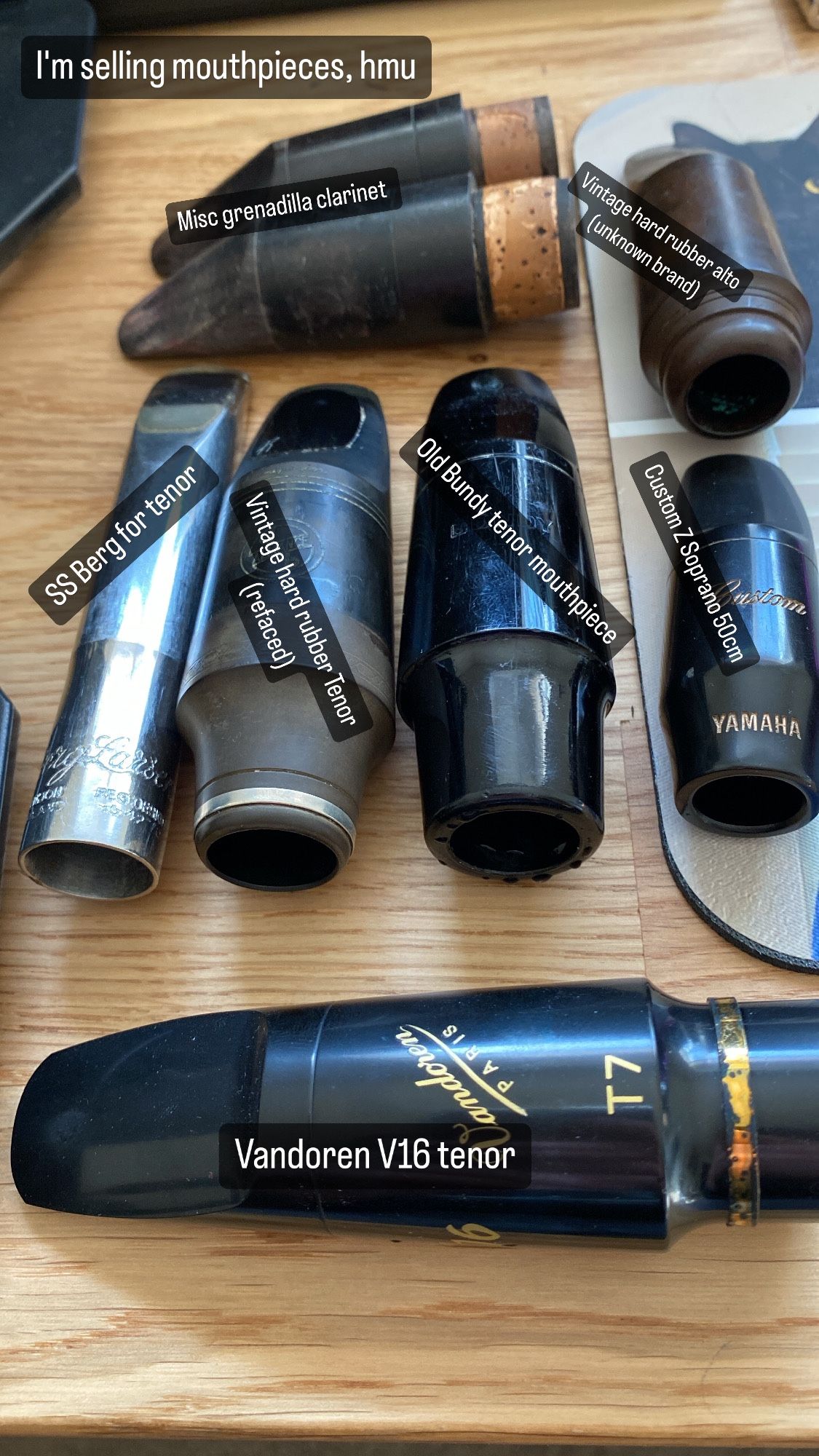 Saxophone And Clarinet Mouthpieces