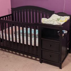 Wooden Crib w/ Changing Table
