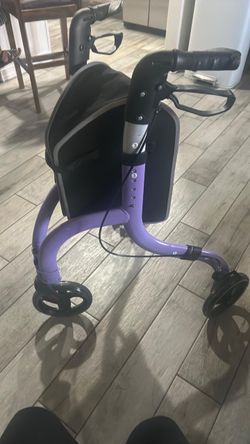 Purple 3-Wheel Rollator Walker