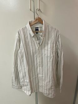 GAP New with tags - white stripe long sleeve button down