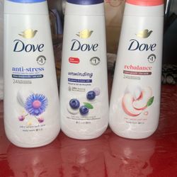 Dove Body wash 20oz.  $ 5 each 