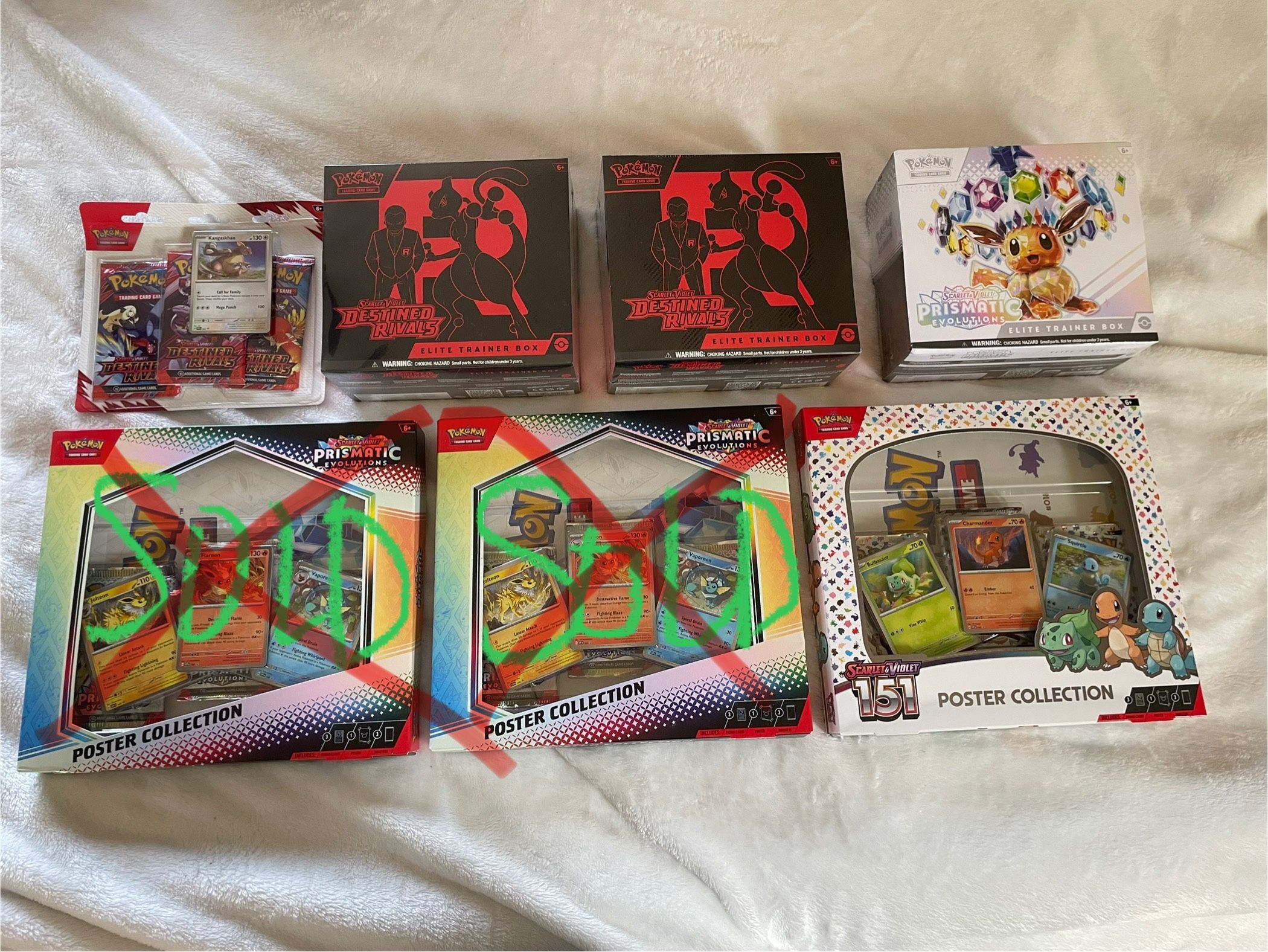 151, Prismatic Evolutions, Destined Rivals Bundle - New/Sealed Pokemon Cards