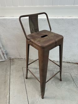 2 bar height chairs patina