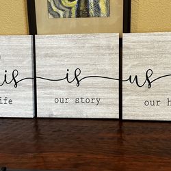 Wall Art Canvas “this Is Us” 16x16… $25