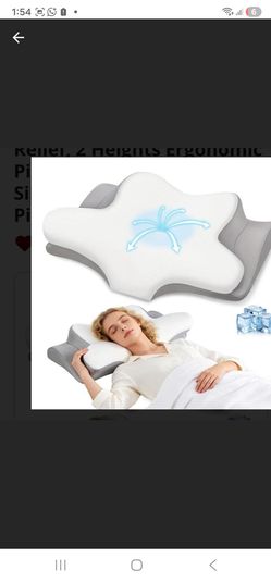 Missleep cervical neck pillow, memory foam for neck and shoulder pain relief, 2 heights ergonomic pillow #neckpain #ergonomic