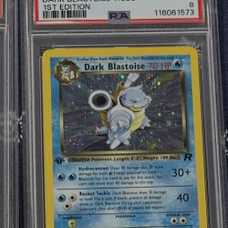 Pokemon PSA 8 Dark Blastoise 1st Edition Holo