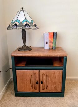 Solid Oak Accent Cabinet | End Table | Beautifully Refinished