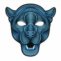 New Cat Panther Lion Halloween LED Mask Sound Reactive Light Up Activated Dance Rave EDM Plur Party