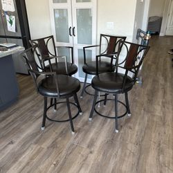 Four Bar Height Stools $300