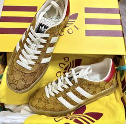 Adidas x Gucci Gazelle Sneaker Tan Monogram Wom