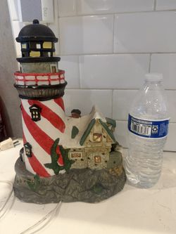 Ceramic Lighted Lighthouse 