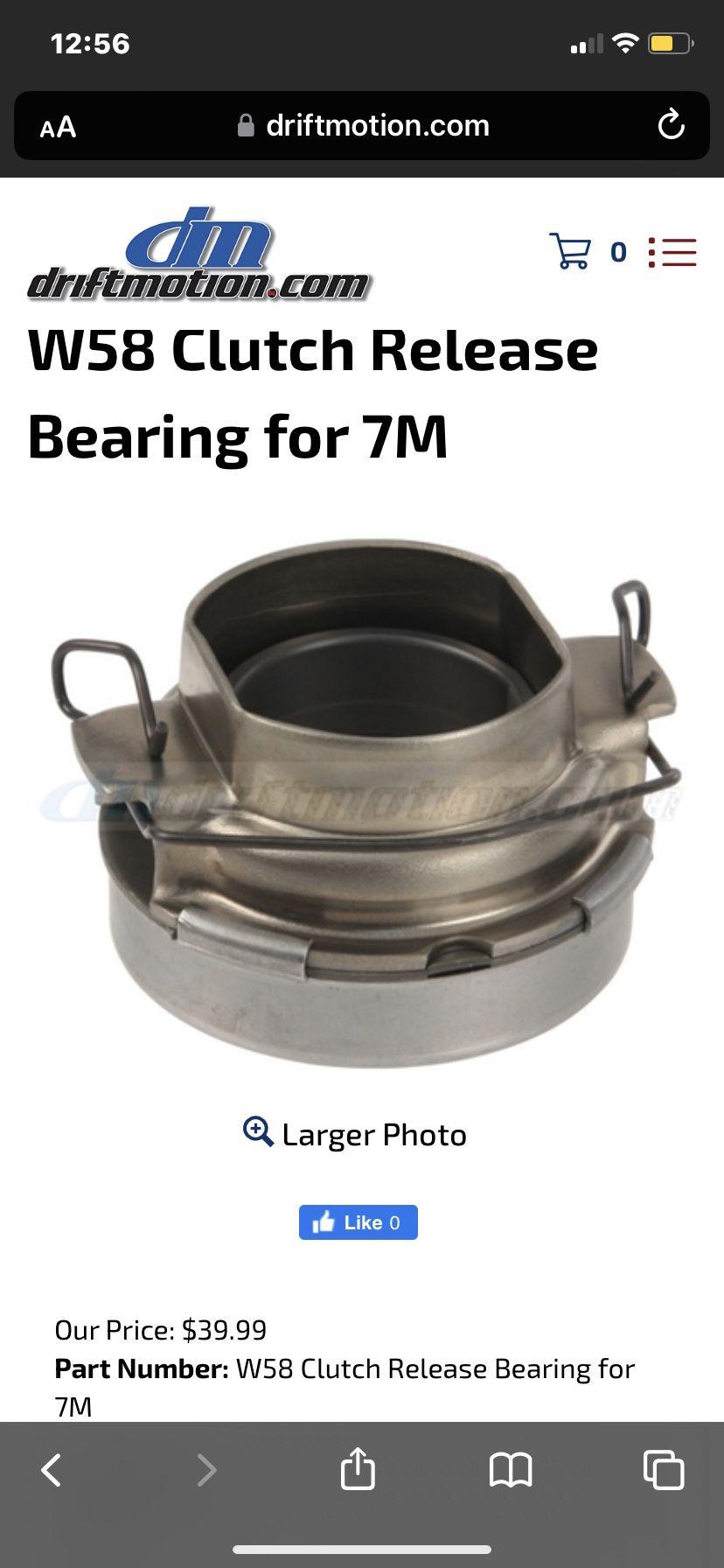 7m w58 throwout bearing new