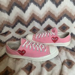 Converse Comme des Garçons PLAY Chuck Taylor Pink Low Sneakers Women’s 14