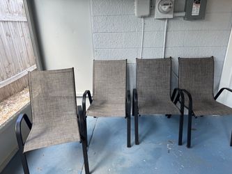 Set of 4 Outdoor Patio Sling Chairs