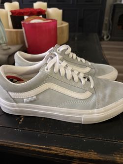 Vans Old Skool Men's Shoes Blue Fog-True White vn0a4bv5-v4z