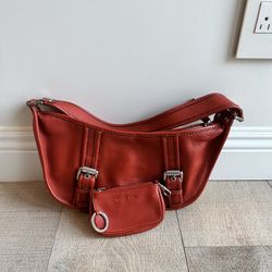 MICHAEL Michael Kors Orange Leather Hobo Purse and Matching Wallet