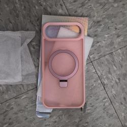 Pink Phone Case with MagSafe Ring Stand