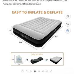 Queen Size Air Mattress Blow Up Camping Bed Brand New 