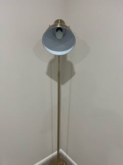 Brass Floor Lamp with Dome Shade