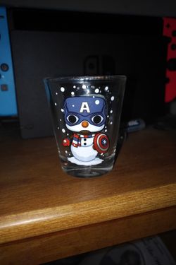 Captain America snowman shot glass
