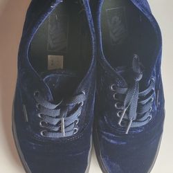 Navy Blue Velvet Vans